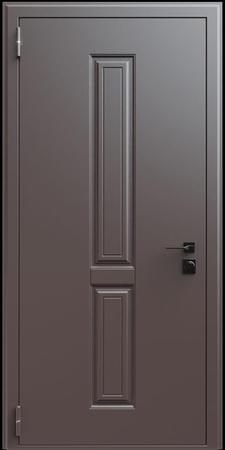 Входная термодверь с металлофиленкой и порошковым окрашиванием RAL 8019 (тип №3)