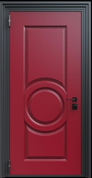 Входная термодверь с металлофиленкой и порошковым напылением RAL 3004 (тип №1)