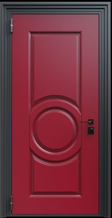 Входная термодверь с металлофиленкой и порошковым напылением RAL 3004 (тип №1)